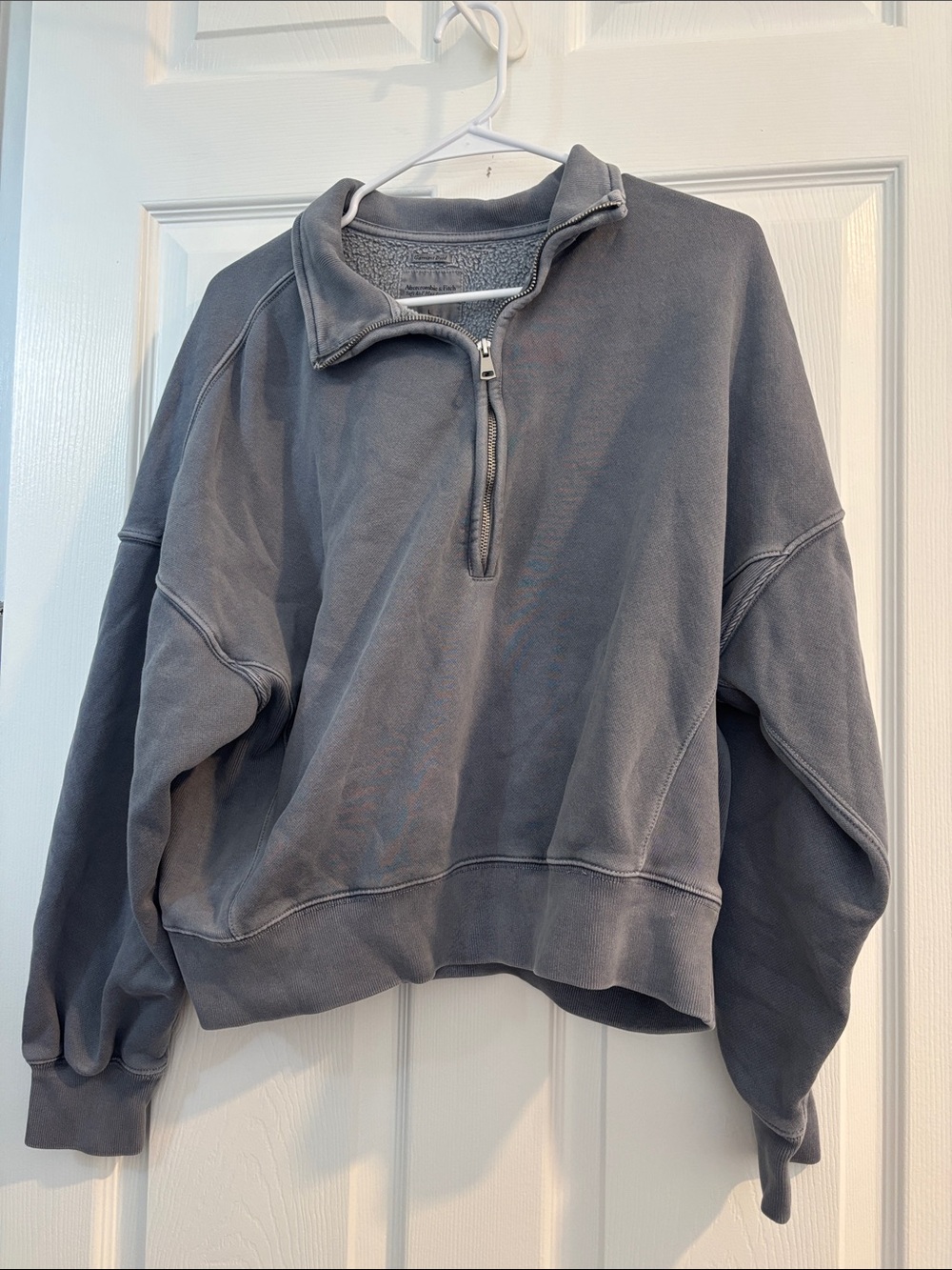 Abercrombie Cropped Gray Half-Zip